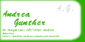 andrea gunther business card